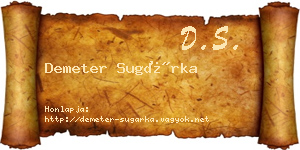 Demeter Sugárka névjegykártya